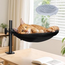 Cat Desk Bed with 360  Rotating  Adjustable Height, Cat Hammock for Desk wit...