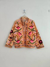 Handmade velvet suzani jacket embroidery uzbek coat women's wear jacket party we