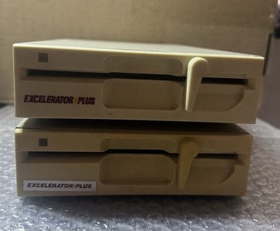 2x EXCELERATOR +PLUS 5.25  Disk Drives + 2x PSU | Commodore 64 & Others | TESTED