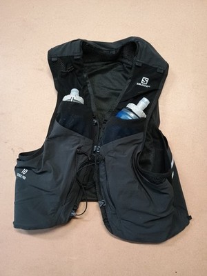 Salomon Active Skin 8 Running Vest with Flasks Black Sz Large | eBay