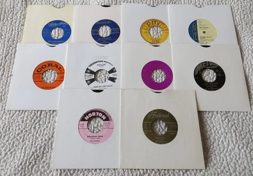 Lot of 10 Rockabilly & Rock & Roll Re-Issue 45's (Lot 1)