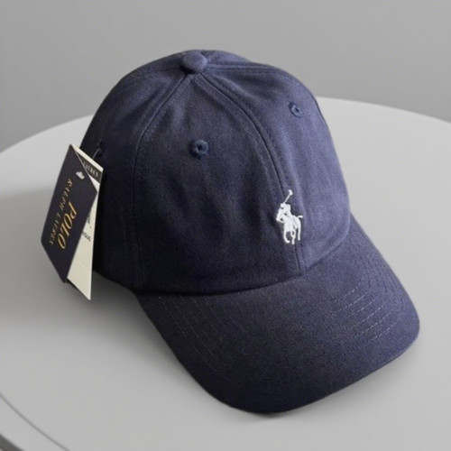 Polo Ralph Lauren Cotton Chino Cap - Adjustable Strap & Curved Brim - Navy