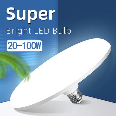 E27 LED UFO Lampe Deckenleuchte Energiespar Indoor Licht 15W-60W
