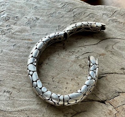 Modern John Hardy AS-IS .Kali Dot Pebble Sterling  925 Bracelet  NEEDS REPAIR