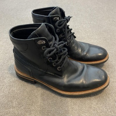 Men\'s Rockport Black Leather Lace Up Boots Size 10 Men main image 2