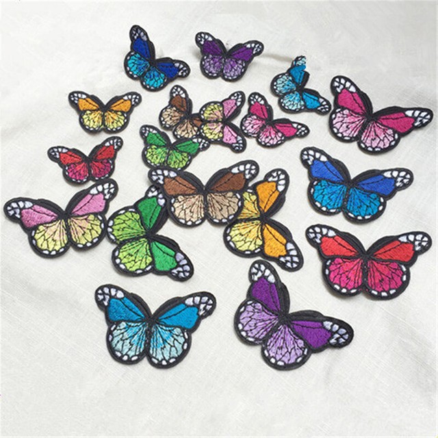 10pcs Patch Ironing Picture Applique Patch Butterfly DIY P2O2 C6S2- 10pcs Patch Ironing Picture Applique Patch Butterfly DIY P2O2 C6S2-