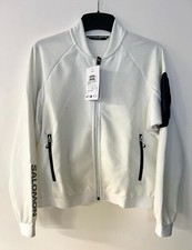 Salomon Women's Equipe Full Zip Midlayer Jacket, White, Size M