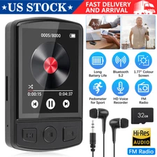 MP4/MP3 Player Support 128GB Bluetooth Sport Lossless Music FM Radio Recorder US