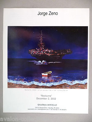 Jorge Zeno Art Gallery Exhibit PRINT AD - 2002