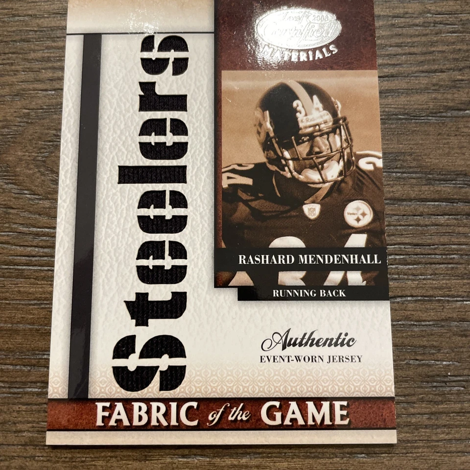 2008 Leaf Certified Rashard Mendenhall Jersey Spell Out /25 Steelers - Image 3 of 4