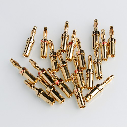 20x High End 4MM Bananenstecker Banana-stecker für Kabel bis 6mm² 24K vergoldet - Bild 6 von 12