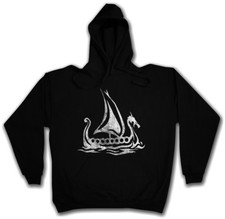 VIKING SHIP IV HOODIE Boat Dragon Vikings Norse Norsemen Odin Thor Valhalla