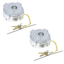 2PCS Locking Diesel Fuel Cap for 96-18 Freightliner Cascadia Columbia