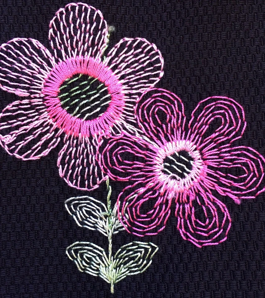 Falda para mujer Cynthia Steffe, talla 10, negra rosa y verde, flores bordadas nueva con etiquetas Foto 3 de 4