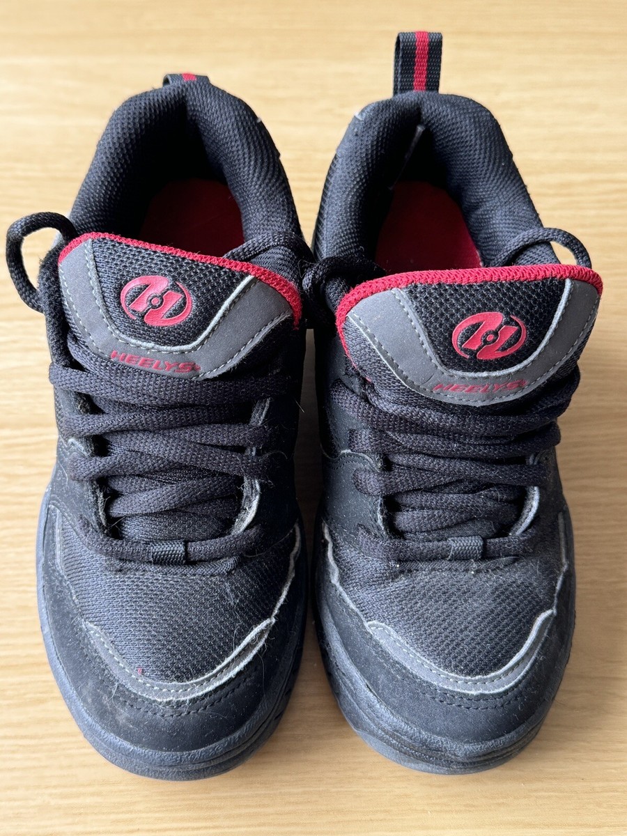 Heelys 7080 Junior Double Wheel Trainers UK Size Black/Grey/Red Skate  Shoes