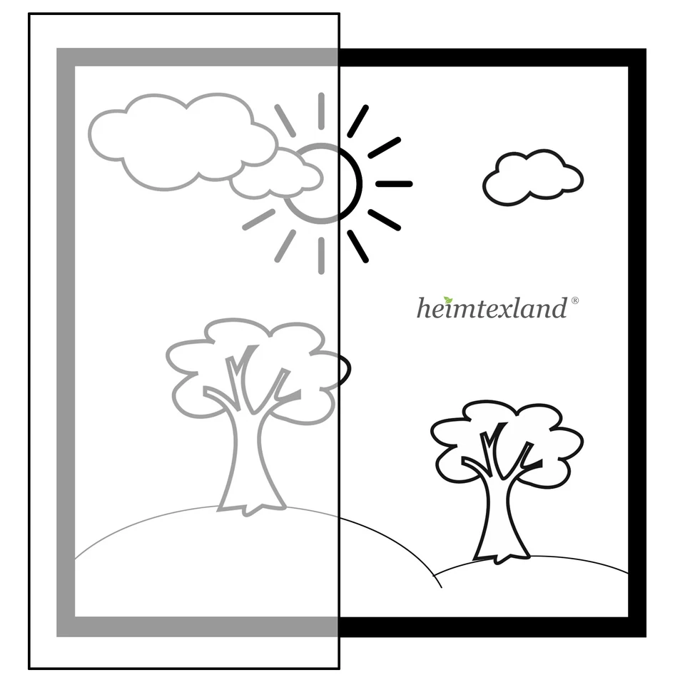 Vorhang Kindergardine Skandi Leinen Optik Natur Bunt Gardine Kinderzimmer Typ755 - Bild 4 von 4