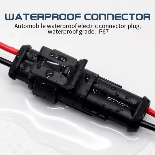 Lot 2Pin Waterproof Electrical Wire Cable Connector Male Female Way Plug 10Set - Picture 10 of 11