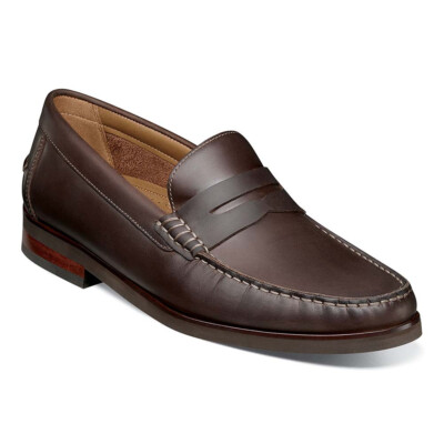 Florsheim Berkley Brown CH Smooth Leather Flex MocToe Penny 