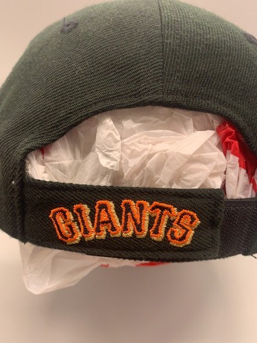 VINTAGE San Francisco Giants Hat Cap Adjustable Strapback Black Orange Nike 90s - Picture 6 of 15