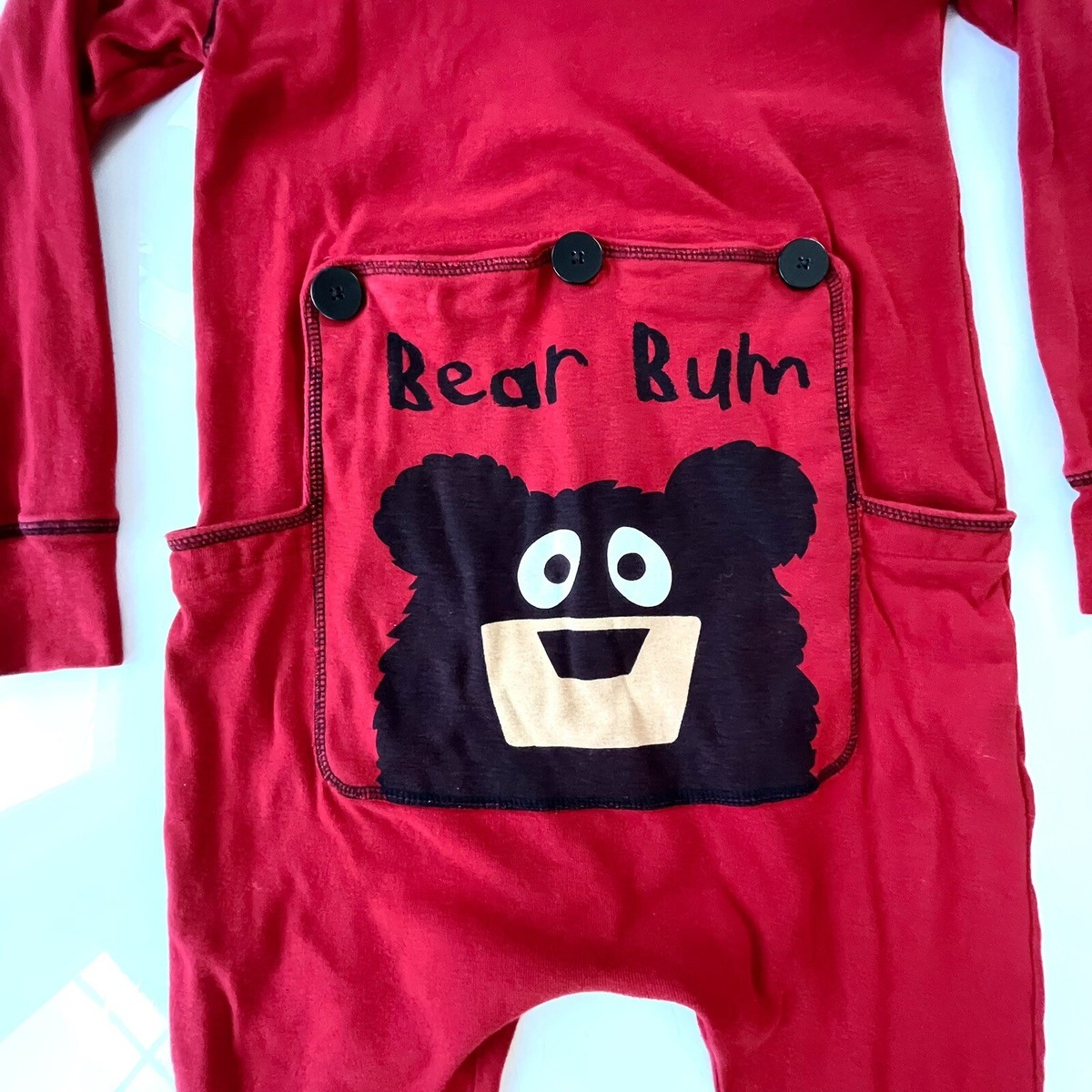★ SPAO★ One-piece pajamas for the mangled bear BuangdanIV Lazy One Bear Bum Red Flapjack Long Johns One Piece Pajamas