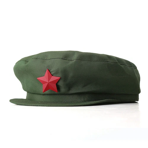 1960's Chinese People's Liberation Army Officer Mao Cap Green Grey Cosplay Adult - Picture 5 of 10
