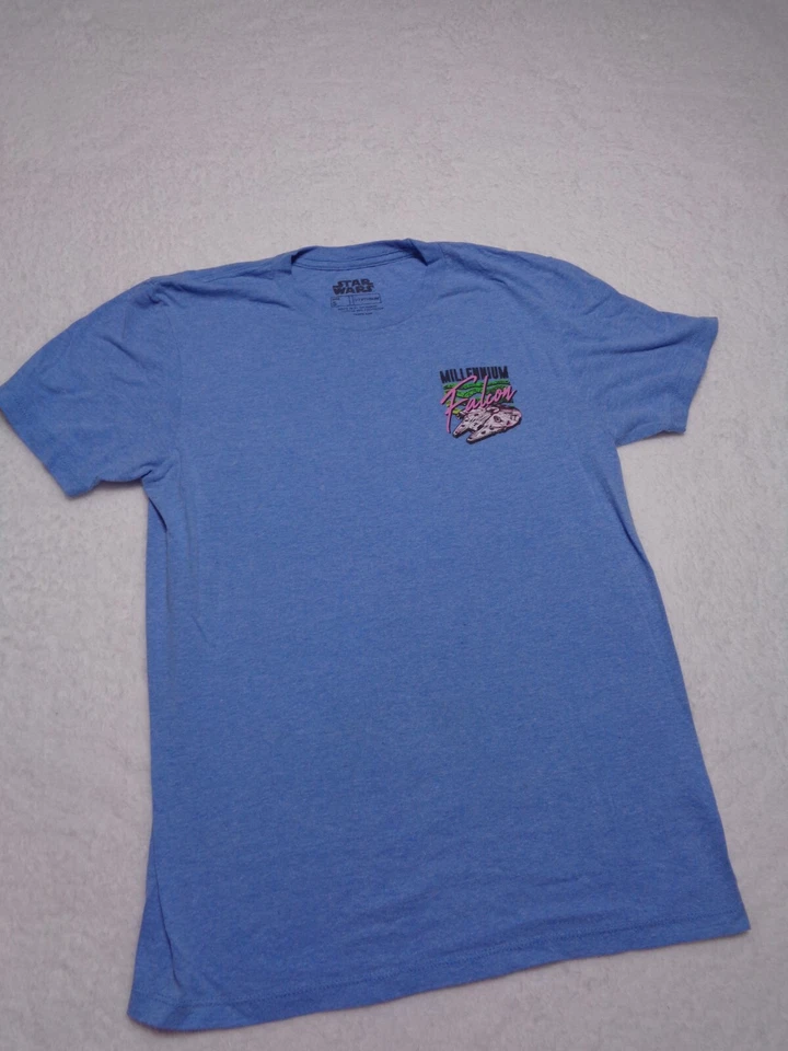 Star Wars Shirt Child Small Blue Millennium Falcon Sci-Fi Short Sleeve Boys - Image 2 of 4