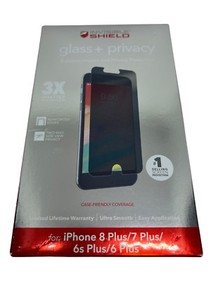 ZAGG InvisibleShield Glass+ Privacy Screen Protector Iphone 8+/7+/6s+/6+ Plus