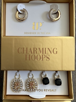 Bomb Party Charming Hoops diamond cz gold plating Dazzle me with options