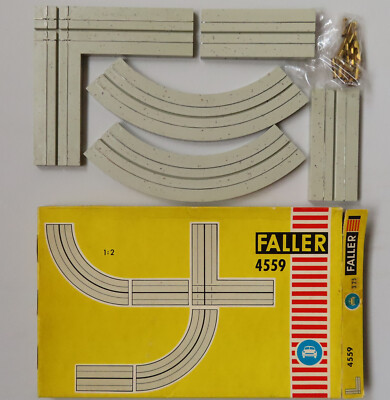 Faller AMS 4559 ~ einspuriges Kreuzungsset in OVP, 60er Jahre Spielzeug #DEZ3097