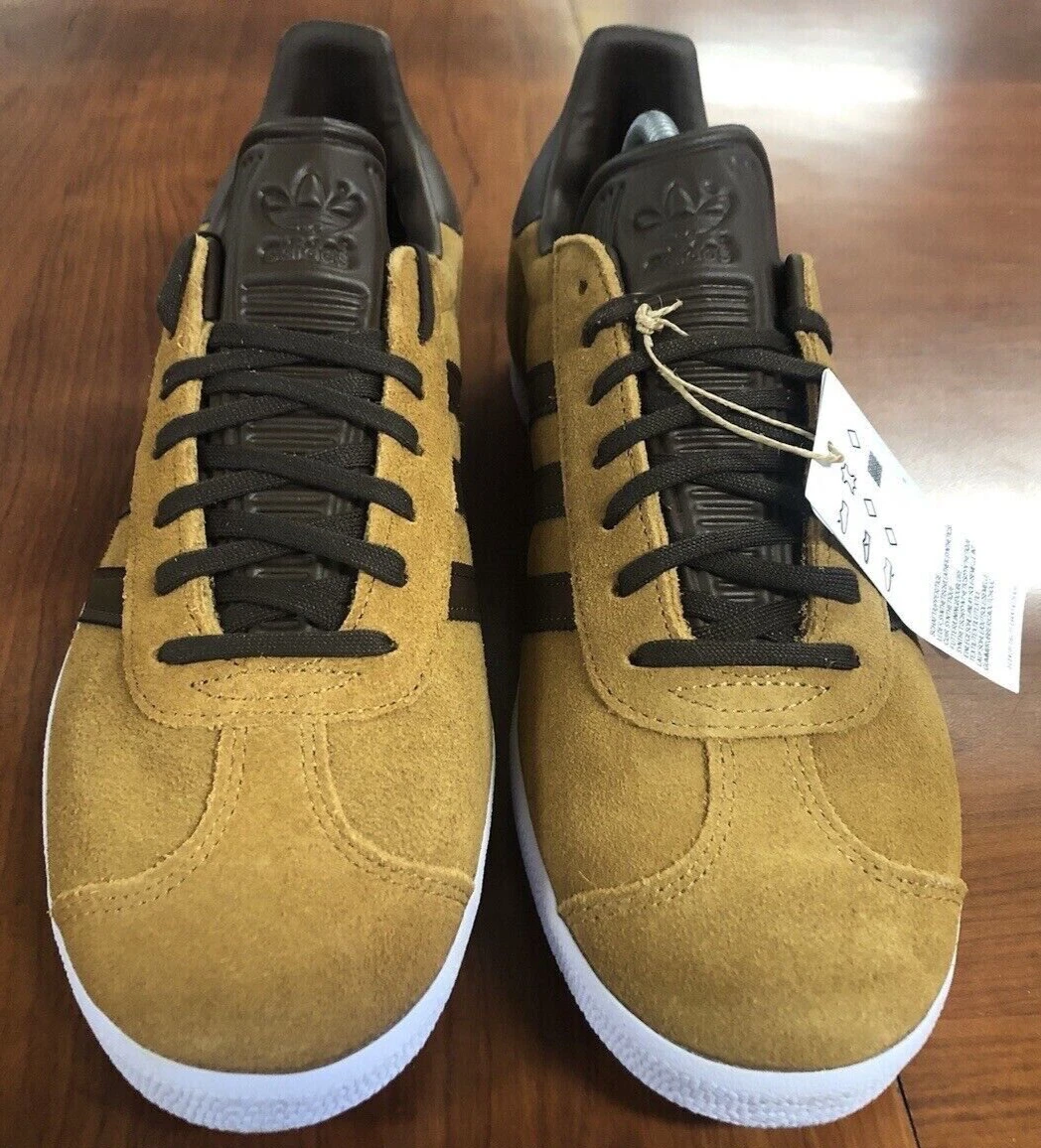 Men s adidas Gazelle Mesa Brown White Shoes Sneakers H06395 SIZE 8US