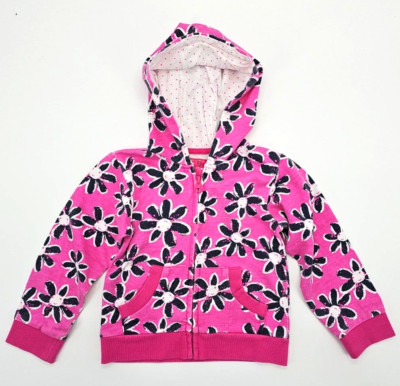 St. Bernard Mädchen Sweatjacke Kapuzenjacke mit Blumen in Gr. 92/98 (2-3 Jahre)