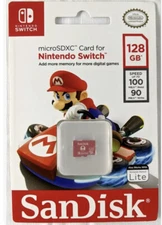 SanDisk 128GB Class 10 - microSDXC Memory Card - SDSQXBO128ATCZN