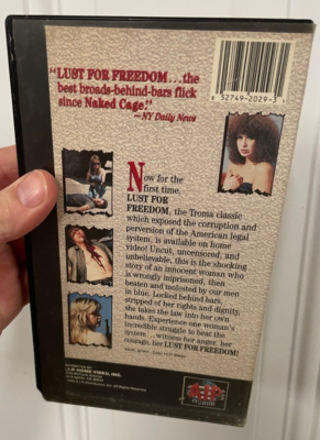 Lust For Freedom VHS Action AIP Video Tested Melanie Coll Rare
