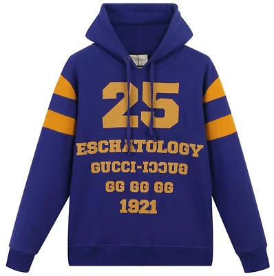GUCCI 25 Eschatology Cotton Hoodie in blue - Bild 1 von 4
