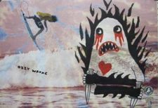 VOLCOM surf skateboard 2006 Ozzie Wright Wrong Poster Flawless New Old Stock