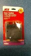 Ace 30722 Video Coax Switch 2 Way High Isolation, FREE SHIPPING