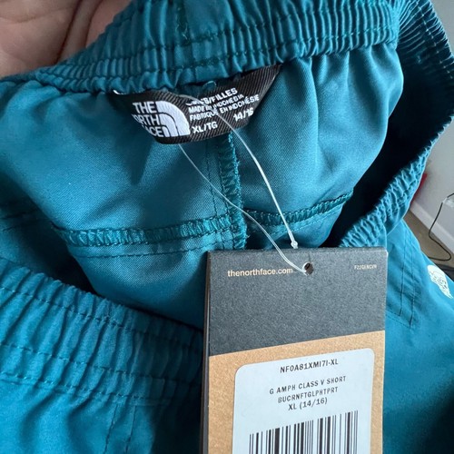 NEW The North Face FlashDry Amph Class V Short Blue Teal Girls Size XL 14/16 - Picture 3 of 4