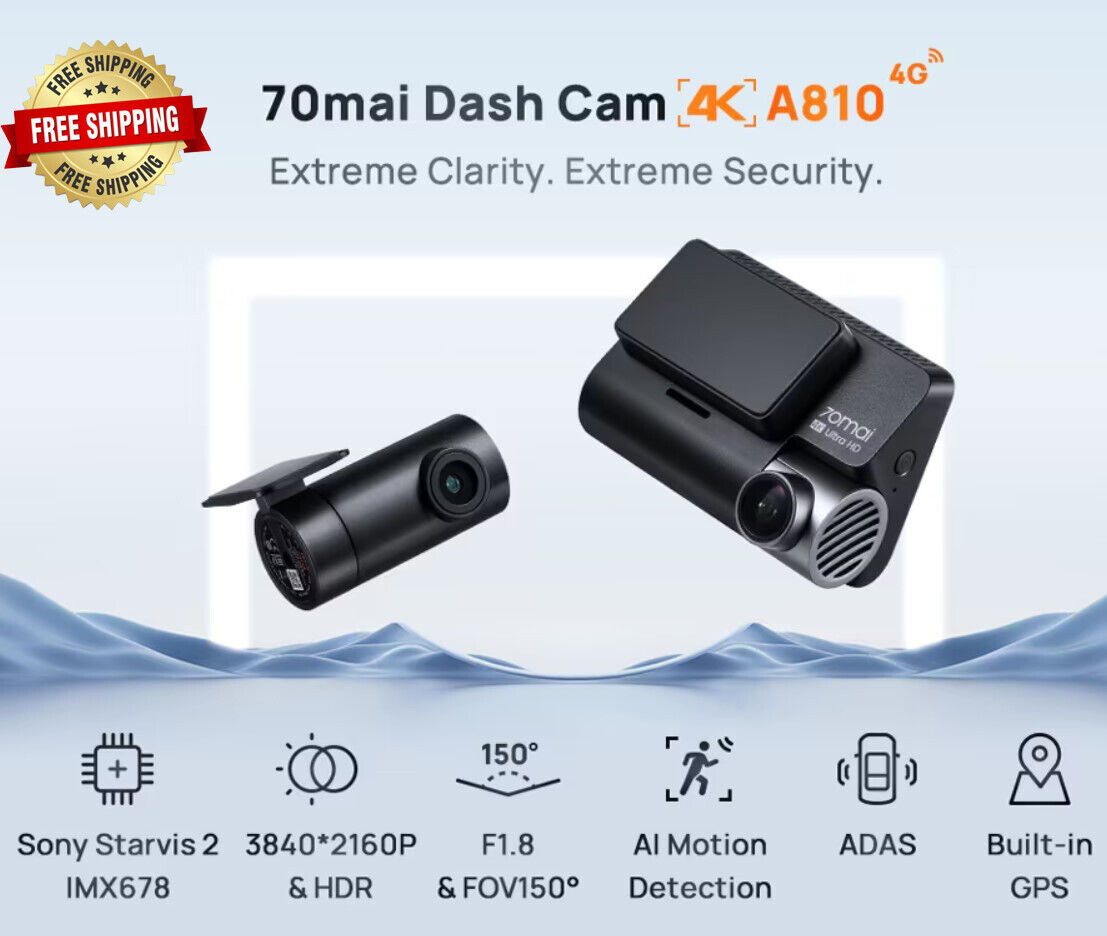 70mai 4k A810 Dash Cam 