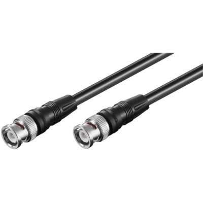BNC-Kabel 2m beidseitig Stecker RG58C/U 50 Ohm foliengeschirmt schwarz