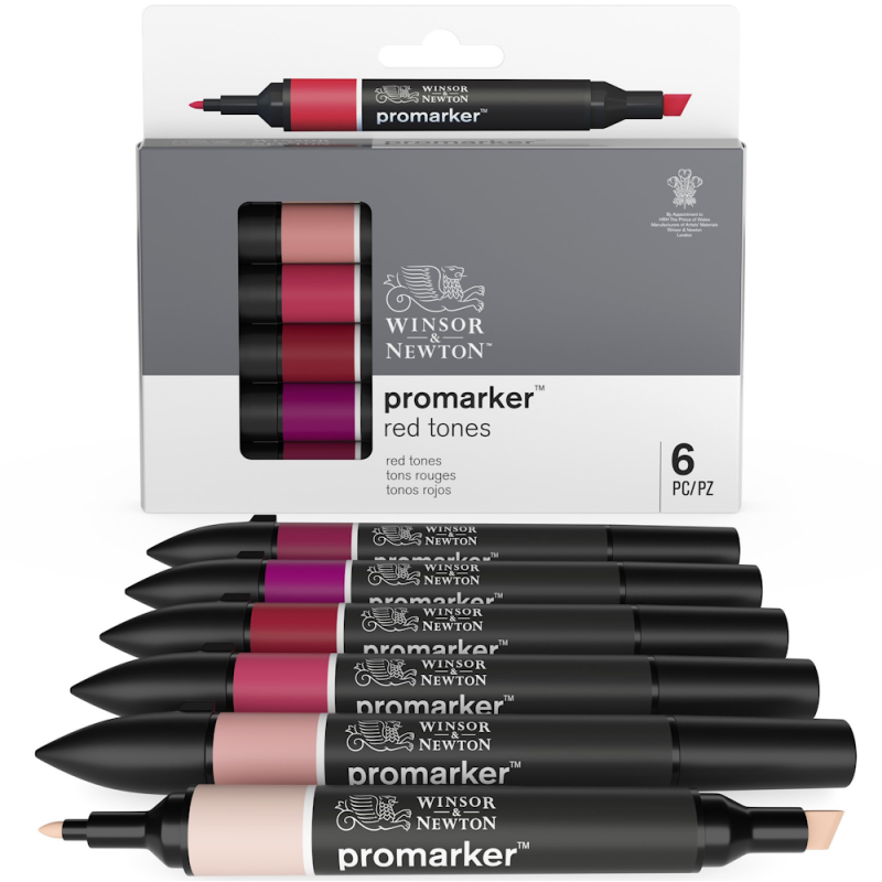 Winsor & Newton Promarker Red Tone Set (6pc)