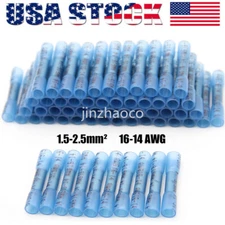 Waterproof Heat Shrink Wire Butt Connectors 16-14AWG Crimp Terminals Kit US