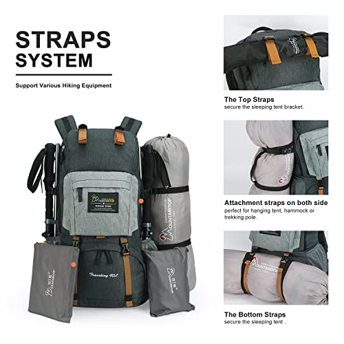 40L Hiking Backpack Lightweight Travel Backpack for Men&Women 40l-dark Grey - Picture 6 of 7