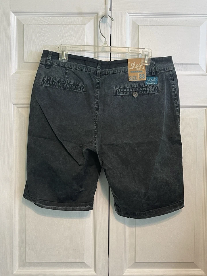 Pantalones Cortos Perdidos Para Hombres 33 Negros Travesura Patinador Surfista Informal Preppy Playa Viaje Golf Foto 2 de 4