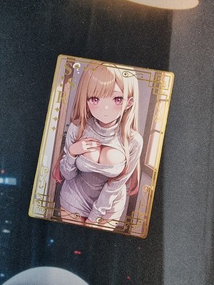 Marin Kitagawa - Dress-Up Darling SSR Gold Metall Karte Waifu Goddess Story Card