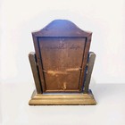 Vintage Art Nouveau Gray Wood Swivel Swing Tilt Tabletop Picture Frame Fits 4x6 — photo 2