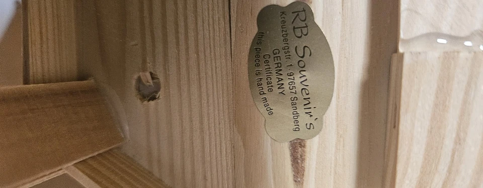 Belén alemán hecho a mano 4 Teir pirámide 1 hoja mensaje Still Works Can Reordenar... Foto 4 de 4