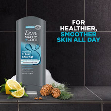 Dove Men Care Clean Comfort Face Body Wash for All Skin Types, 13.5 fl oz