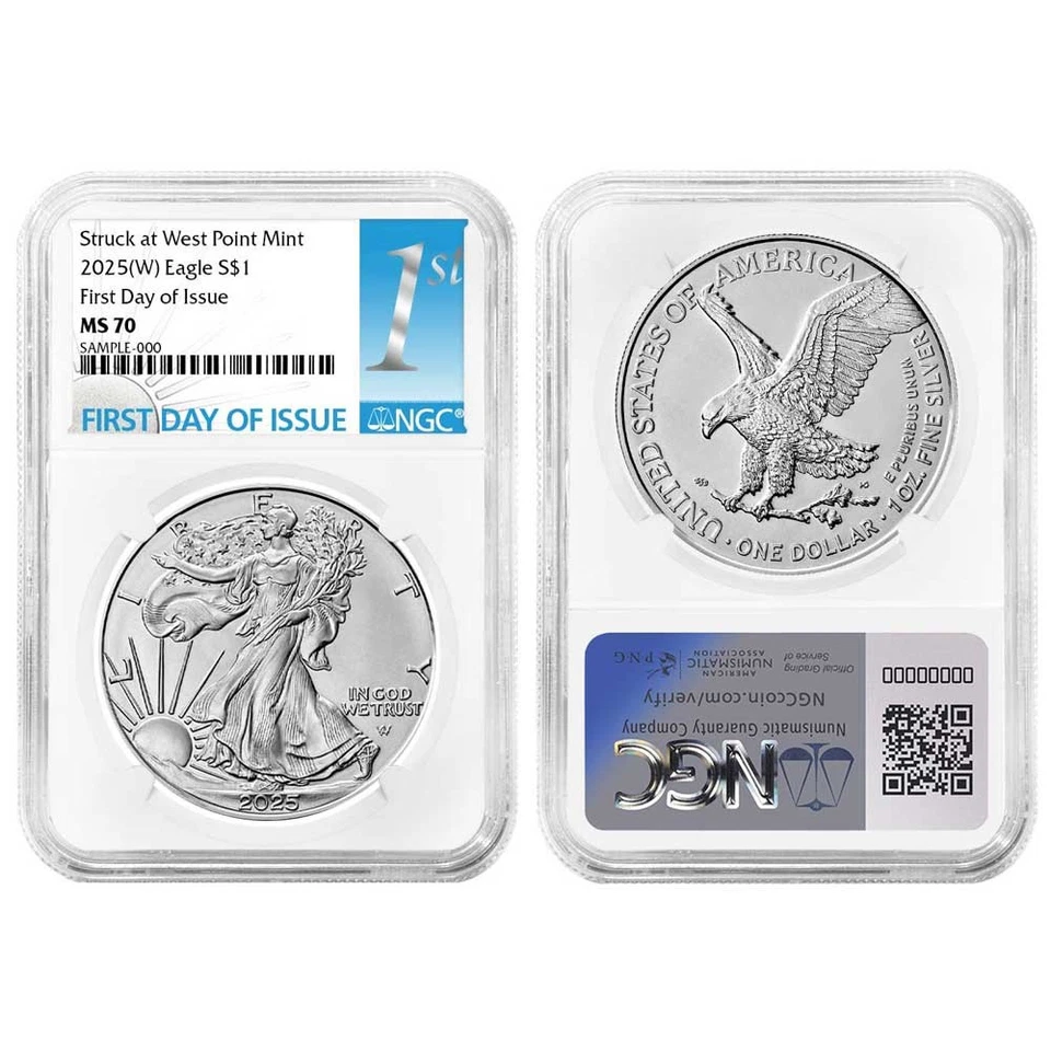 2025 (W) $1 American Silver Eagle NGC MS70 FDI First Label - Image 3 of 3
