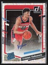 Tristan Vukcevic 2023-24 Panini Donruss Choice RC Auto #257 Washington Wizards