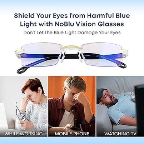 NoBlu Vision Bluelight Brille für Herren & Damen - Noblu Brille ohne Blaulicht... - Bild 4 von 5